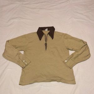 Vintage Ribbed Quarter Zip Top